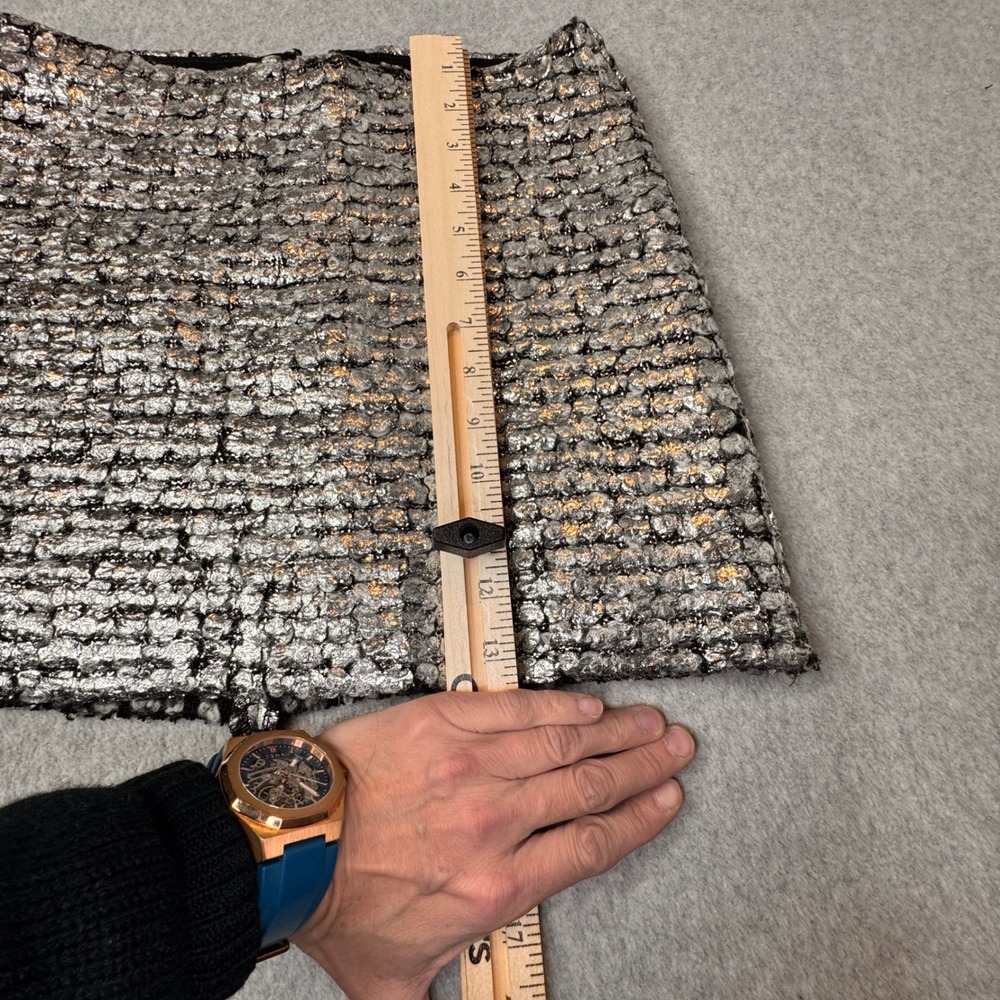 Bailey 44‎ Metallic Tweed Mini Skirt Whimsigoth Statement Silver Black Womens XS - Picture 3 of 6